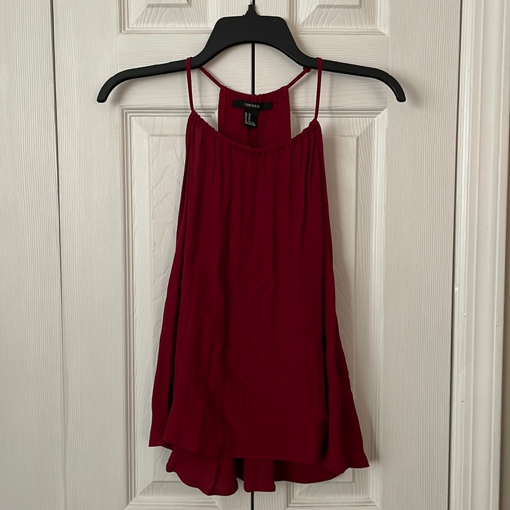 Red open side top